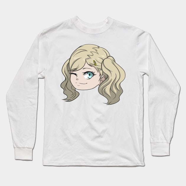 Ann Chibi Head Long Sleeve T-Shirt by AdorableArts